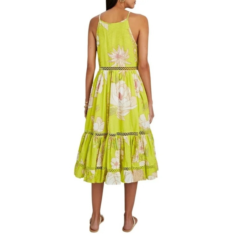 FARM Rio Lime Floral Halter Midi Dress - Picture 4 of 8